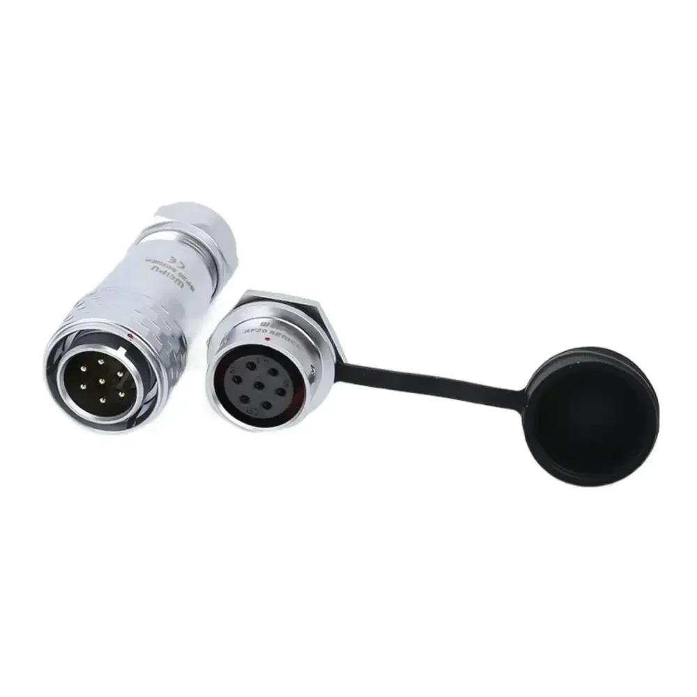 WEIPU SF20 SF2010/P SF2012/S Waterproof 2 3 4 5 6 7 8 9 12 15 Pin Industrial Power Aviation Connector M20 Rear Nut Seat IP67