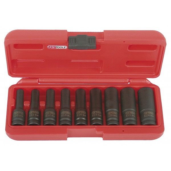 Jeu De 9 Douilles TORX Femelles À Choc KSTOOLS - E10-E11-E12-E14-E16-E18-E20-E24 En Acier