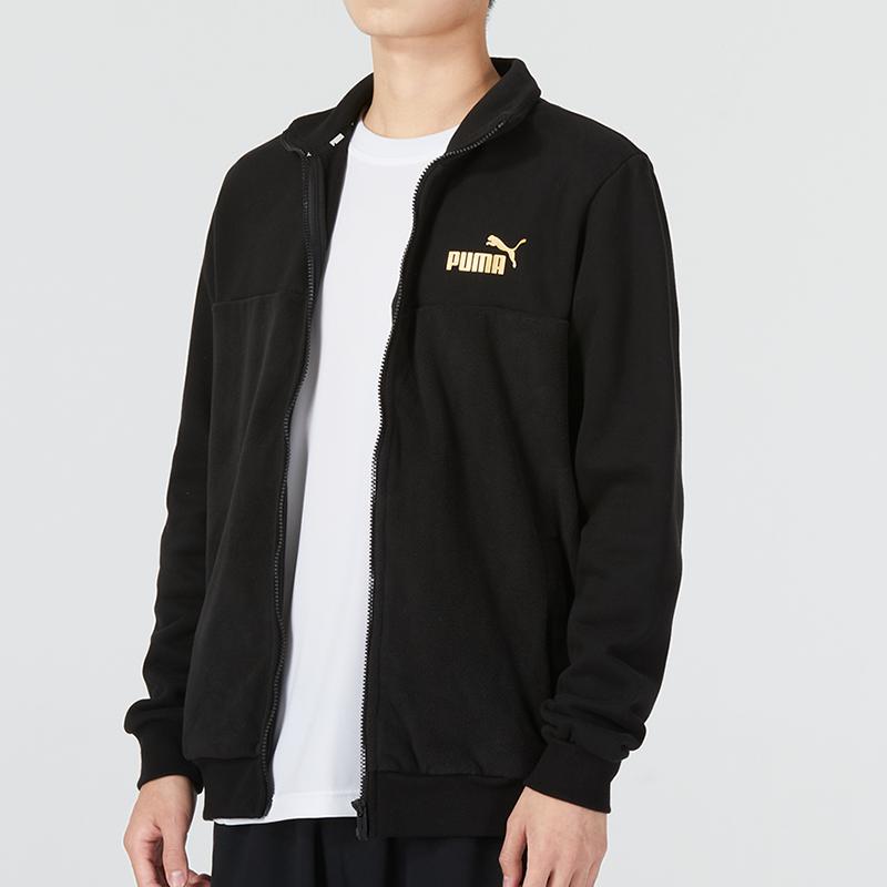 Puma Solid Color Logo Casual Stand Collar Jacket Men Outerwear Black 674350-01