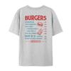 Women 90s Retro Burger Back Print TShirt Vintage Grunge Streetwear Graphic Tees Oversized Foodie T Shirt Unisex Fashion Clothes