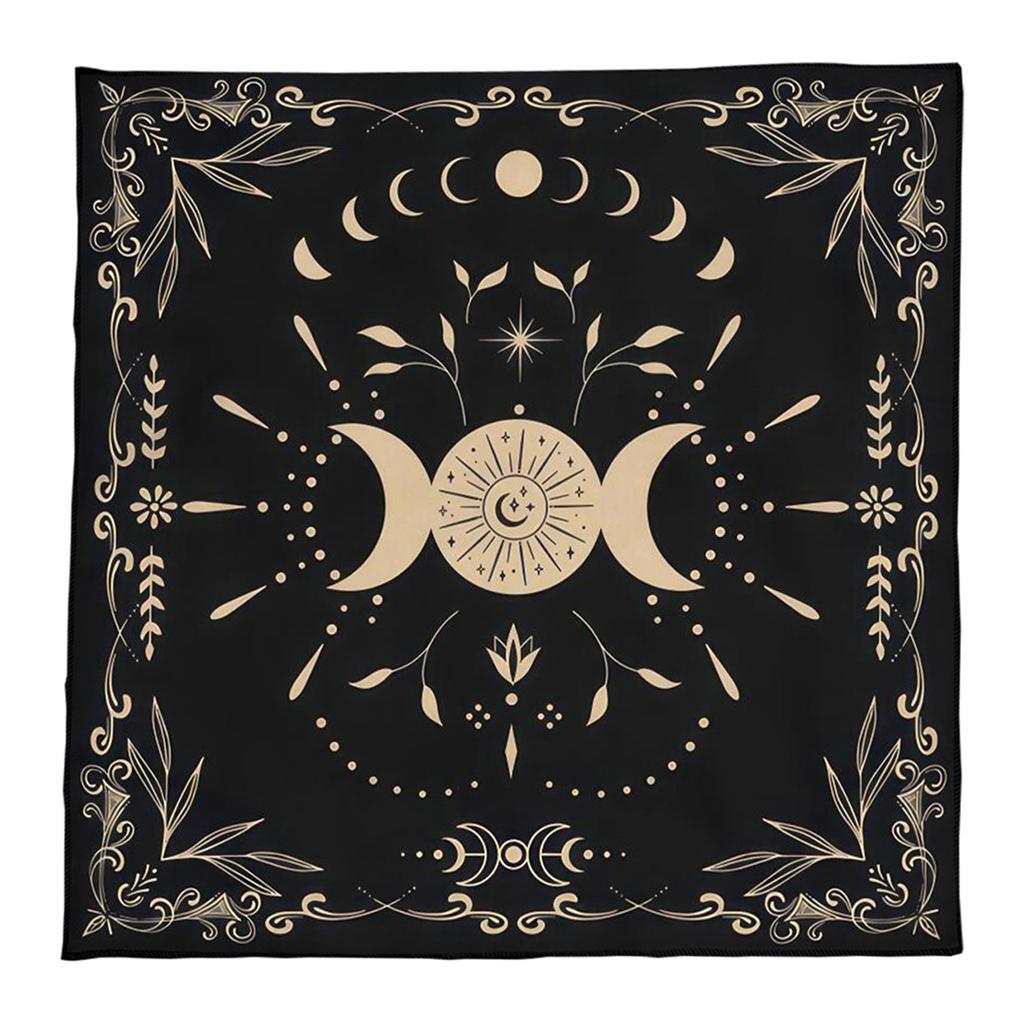 Paño de Altar de Tarot de Franela Cuadrado Almohadilla para Juego de Mesa Almohadilla para Oráculos Astrológicos Cubremesa Alfombrilla para Cartas Mantel para Adivinaciones