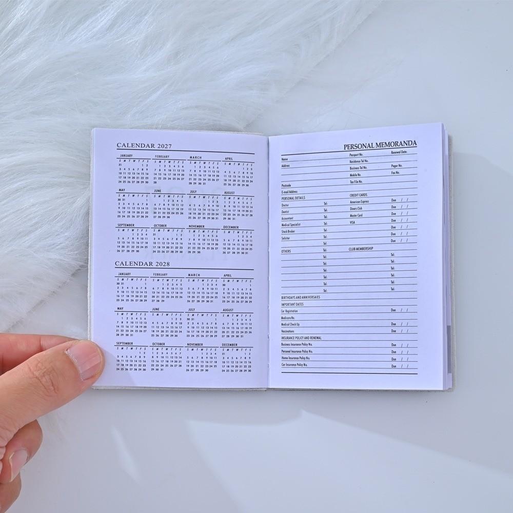 Mini A7 Schedule Notebook Portable Pocket Planner Memo Diary 2027 Agenda Book  Daily Schedule