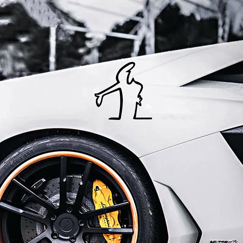 Creative Action Pose Design Vinyl Stickers Waterproof Pvc Cars Motorcycles Decorations Reflective Strong Adhesive Decals