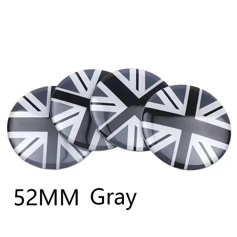 4pcs 52MM Car Wheel Center Hub Stickers Logo for Mini Cooper JCW R50 R52 R53 R56 R57 R58 R60 MINI CLUBMAN COUNTRYMAN Accessories