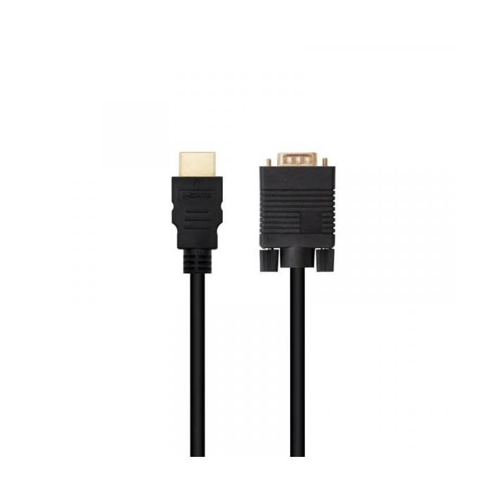 Nanocable Convertisseur HDMI vers VGA MM, 1,8 m Noir