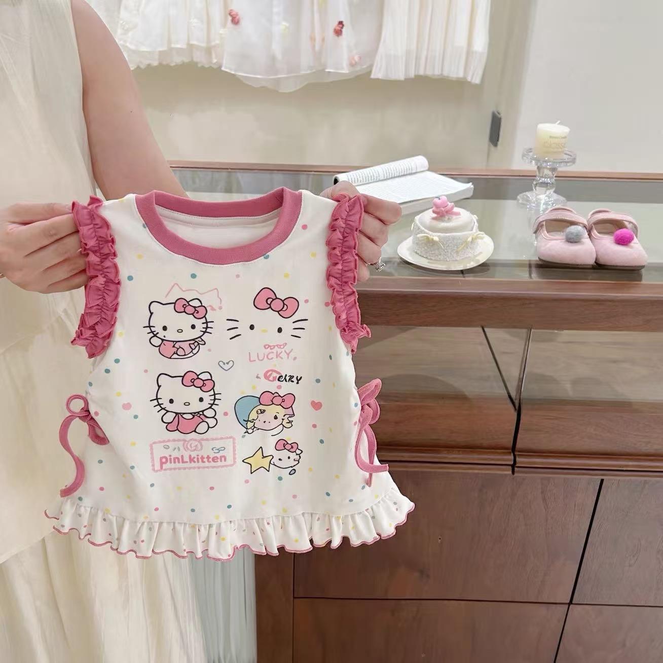 Girls Summer Ruffle Flutter Sleeve Dress Sweet Princess Kindergarten Baby Girl Dress 90cm