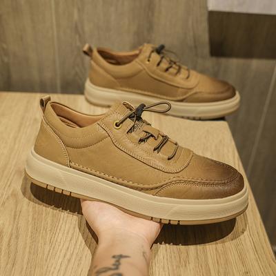Marka Męskie Nowe Outdoorowe Buty Wulkanizowane do Chodzenia Skóra Naturalna Tenis Masculino Projektanckie Płaskie Buty Casualowe Skórzane Buty Sportowe