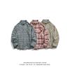 Shirt Long Sleeve Boys Spring New American Style Loose Lapel Plaid Shirt Vintage Trendy Casual Easy Matching Coat