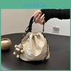 Water Bucket Bag For Women With Drawstring Closure Soft Material Casual Crossbody Purse