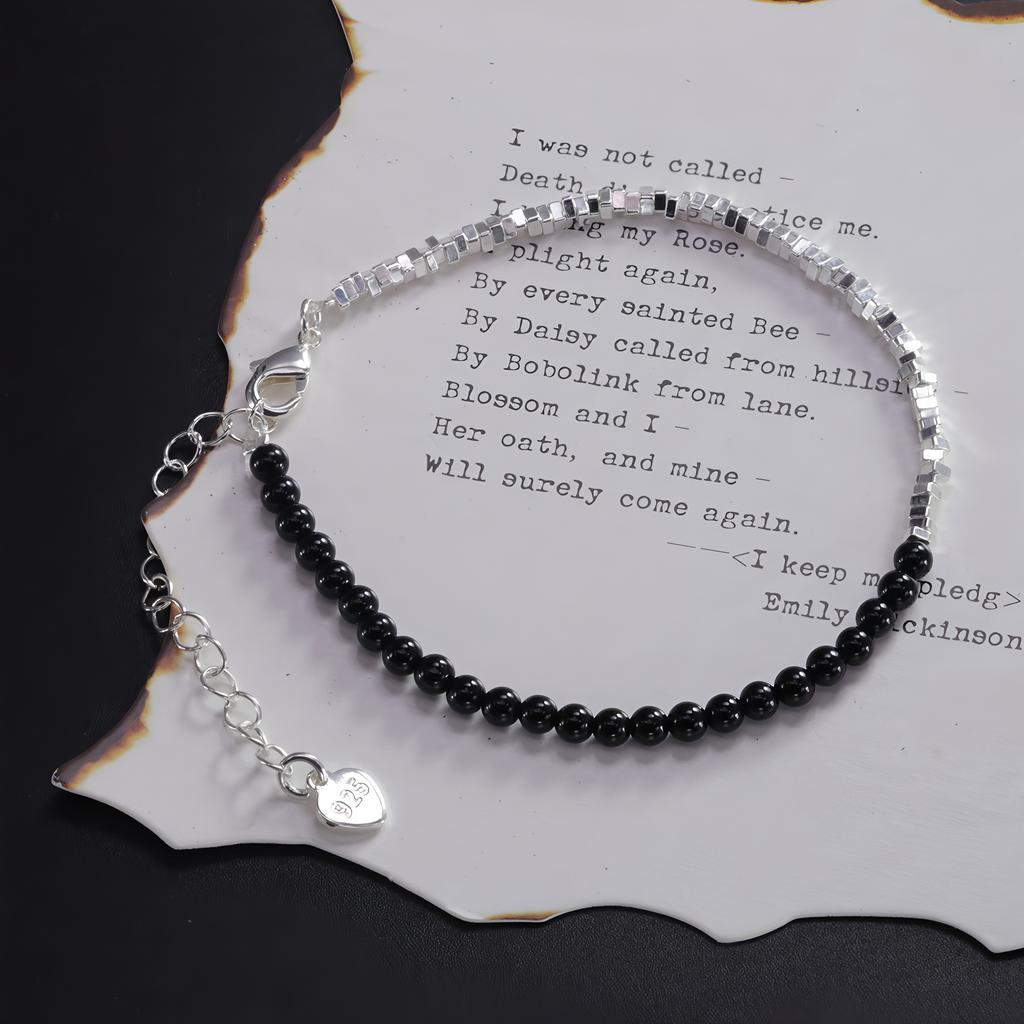VENTFILLE 925 Sterling Silve Red Agate Bracelet for Women Flower Pendant Lucky Bead Originality Jewelry Gift Dropshipping