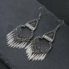 GemChic Women's New Vintage Zinc Alloy Tassel Long Fringe Earrings Ethnic Fashion Hook Earrings Birthday Christmas Jewelry Gift