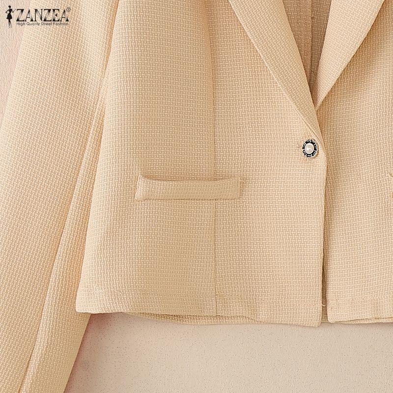ZANZEA Women Casual Turn Down Collar Long Sleeve Classic Blazer