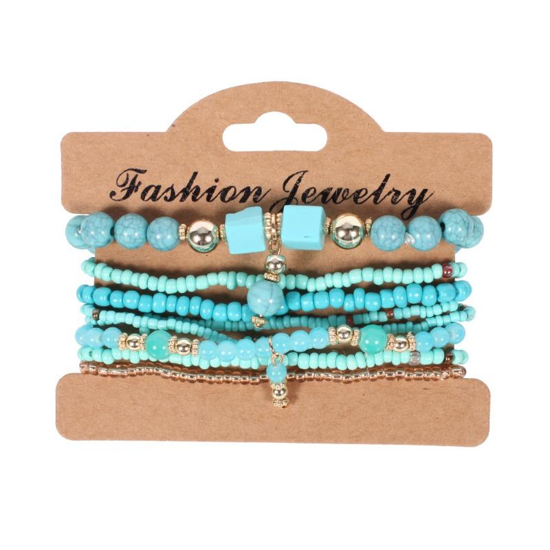 Bohemian bracelet creative tassel multi-layer beaded bracelet