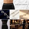 Trendy Rhinestone Heart Waist Chain for Women Girls Adjustable Body Belt Belly Jewelry Tassel Design for Dresses Jeans