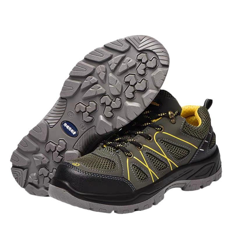 Men's Summer Breathable Work Shoes - Anti-Smash, Anti-Puncture, Oil & Acid Resistant, Odor-Free, Comfortable, Wear-Resistant.