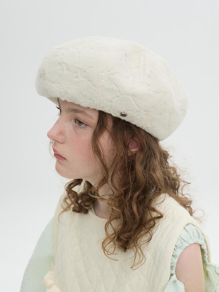 Beulaunhaes Wide Volume Beret - Ivory