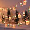 LED Christmas Lights String Santa Claus Snowman Battery-Operated Fairy Lights Window Garland Christmas Decorative Light Party New Year's Decorations
