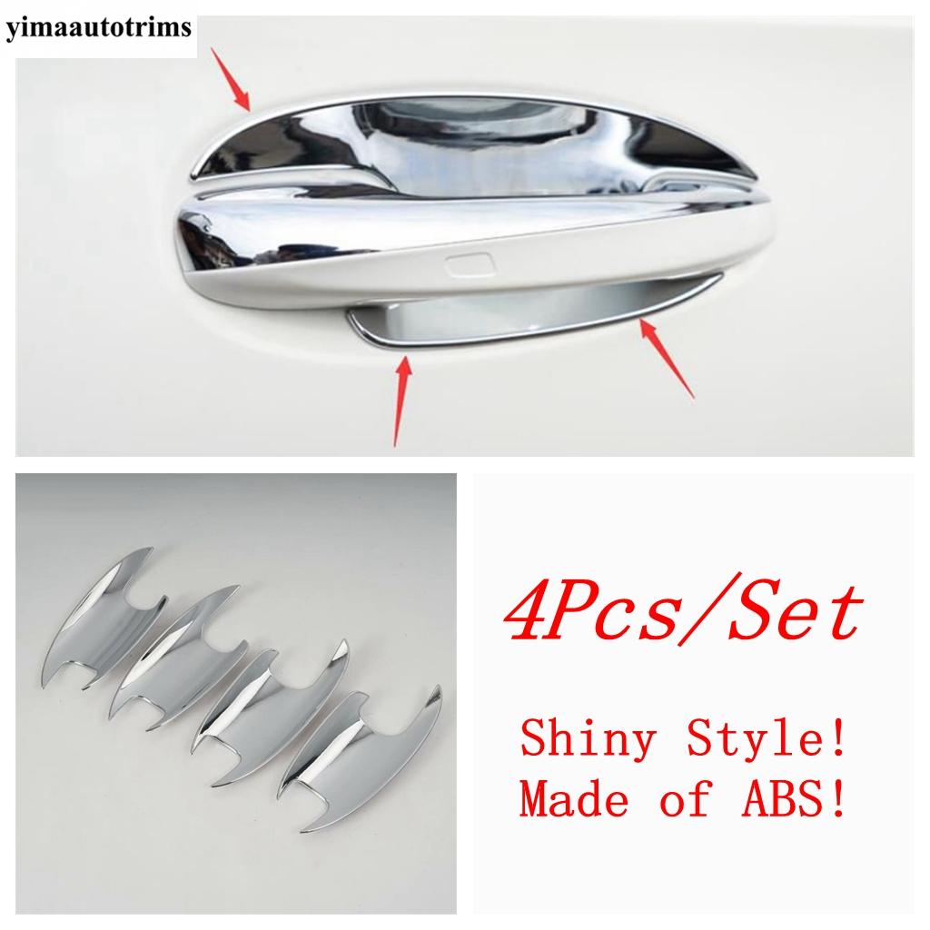 

Chrome / Carbon Fiber Door Handle Bowl Cover Trim ABS Accessories For Mercedes Benz A Class W177 A180 A200 A220 A250 - 2024 Shiny Style