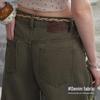 unifree 2026 Spring Retro Lace Wide-Leg Casual Pants with Belt