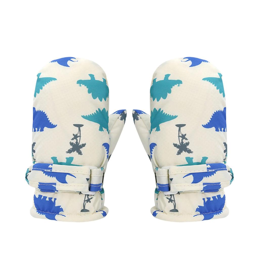Tidyworm Baby Cold Baby Gloves for Snow Cute Dinosaur Mittens for Boys and Cold Perfect for Outdoor Activities Size 6 Months 2 Mittens, Winter,