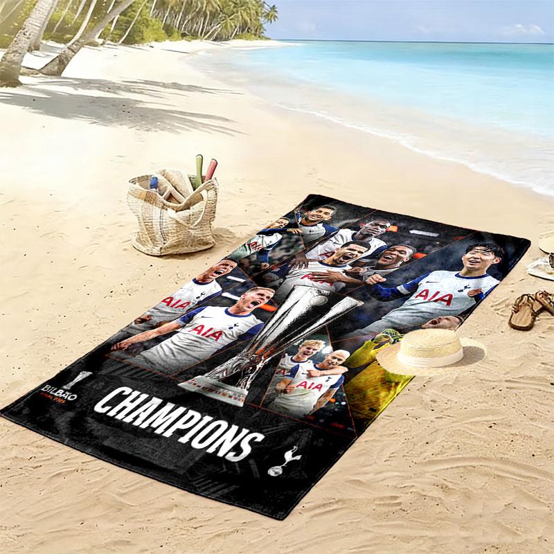 The Spurs Print Beach Towel, Large Soft Quick Dry Towel for Beach Camping Swimming