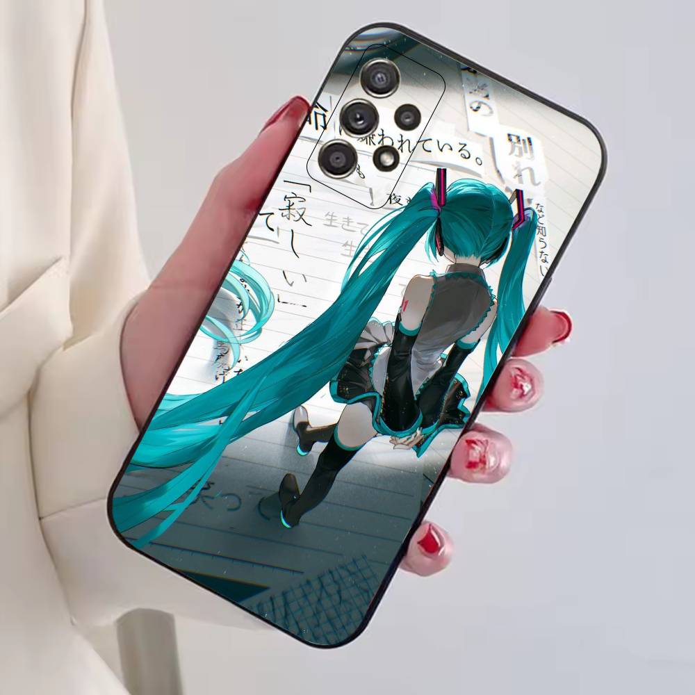 Cartoon Anime H-Hatsunes MIku Phone Case For Samsung S25,S24,S21,S22,S23,S30,Ultra,S20,Plus,Fe,Soft Silicone Black Cover