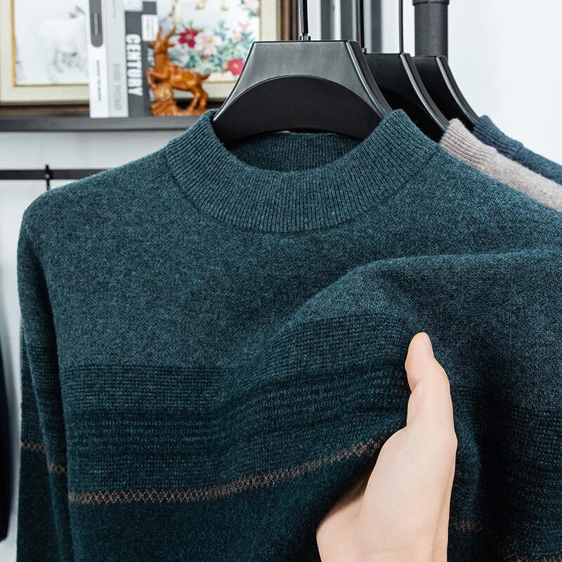 Firstview Herren 480g Dicker Langarm-Wollpullover