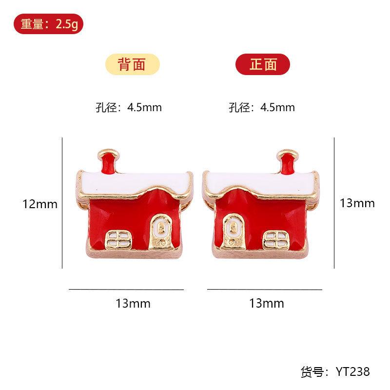 YT zinc alloy oil dripping small pendant, bracelet pendant, Christmas zinc alloy small size pendant