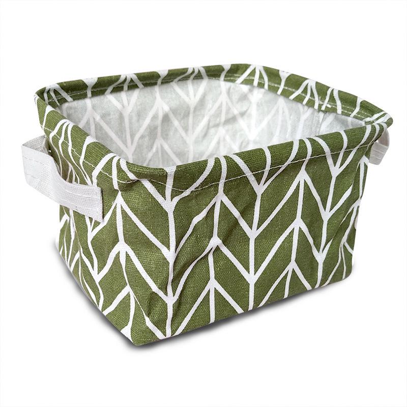 Compact Square Cotton Linen Storage Basket