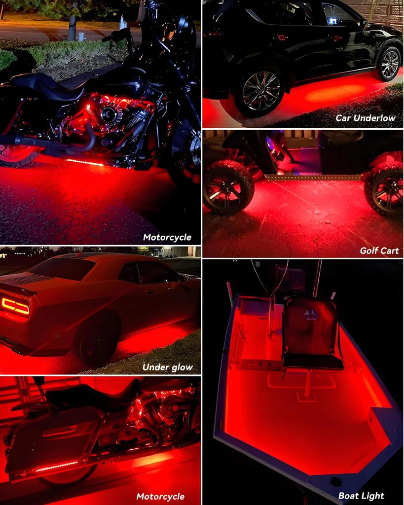 LED Tape Light, For Cars, 12.6 Inches (32 Cm), Foot Lights, Motorcycle Tail Lamp,