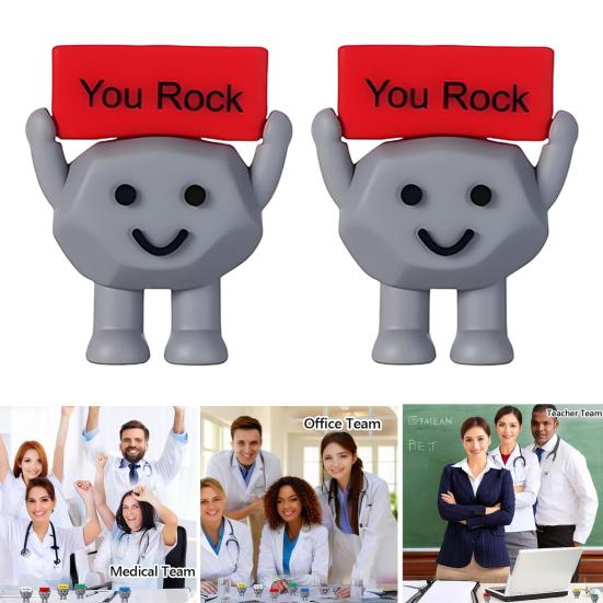 Kapesní objetí Motivační kámen s pozitivní kartičkou Emoční podpora Pryžová Mini Ozdoba You Rock Dekorace Inspirativní dárek