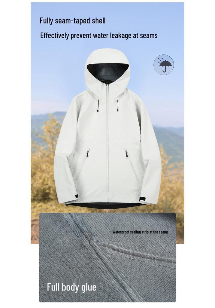 Unisex Soft-Shell Windbreaker: Windproof & Waterproof, Perfect for Spring & Autumn Outdoor Activities