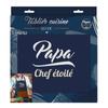 Fartuch kuchenny haftowany Papa Szef Gwiazdkowy z kieszenią przednią barbecue