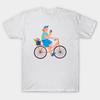 Men Black Print T-shirt Cyclist With Icecream No-Cut Transfer Paper Print Cotton Tshirt