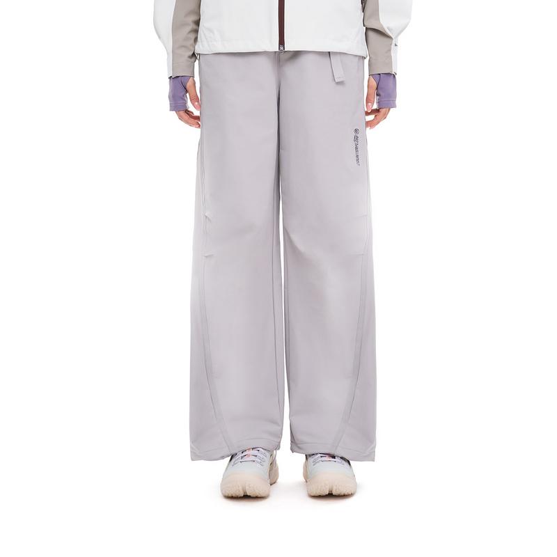 Li-Ning Outdoor CF Water-Resistant Quick-Dry Softshell Pants Women pants Smoke-Gray AYKW116-4