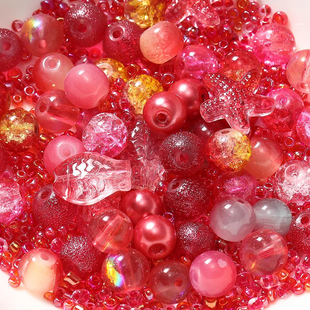 20g/Lot 8mm Mixed Glass Irregular Shape Charm Seed Loose Beads for Handmade DIY Necklace Bracelets Jewelry Accessories