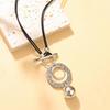 OT Buckle Round Pendant Necklace - Trendy Minimalist Style