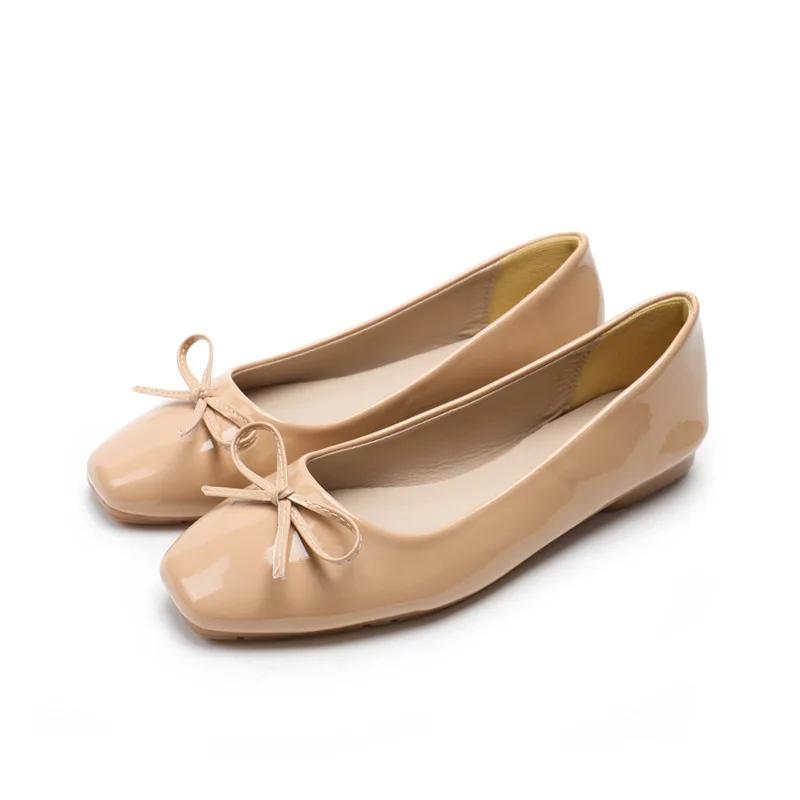 

Модные балетки женские с круглым носком и бантом, слипоны, балетки, ленивые лоферы, мокасины, женские повседневные балетки 2025 43 хаки