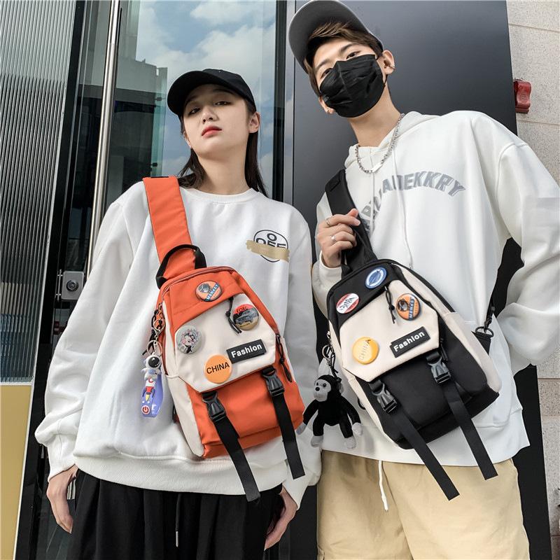 Men'S Casual Chest Bag Student Small Crossbody Bag Personalized Shoulder Bag Women'S Lightweight Small Backpack