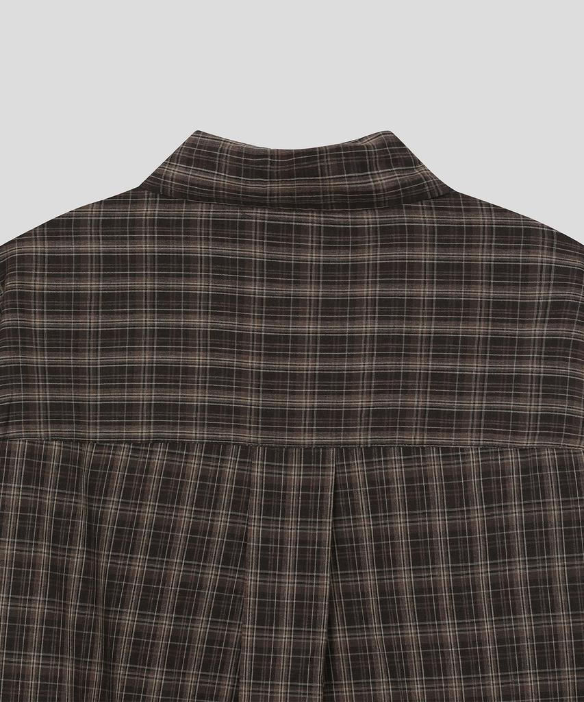 SLOW RECORD HOUSE Cane Check Shirt_Brown