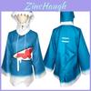 Gawr Gura Cosplay Costume Featuring Shark-themed Design For Halloween Parties