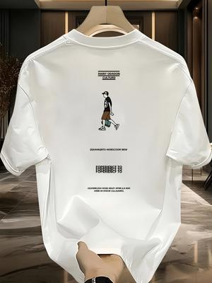 Mens 100 Cotton Graphic Print TShirt  Summer Casual Short Sleeve Crew Neck TShirt for Casual Wear Breathable Clothing
