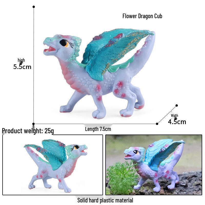 Children s Educational Mythical Dragon & Animal Toys - Flower & Flying Dragon Models for Home Decor