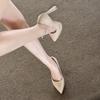 Fashion 2025 Super High Heel Single Shoes Autumn New Pointed Toe Patent Leather Platform Non-Slip Wear-Resistant High Heels