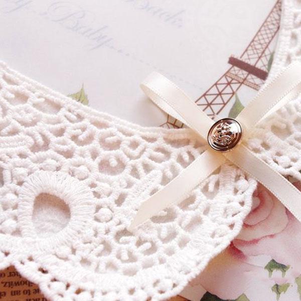 Tie White Fake Collar for Women Stand Detachable Collar Fake Girls Vintage Lace Ladies False Blouse Collar Apparel Accessories