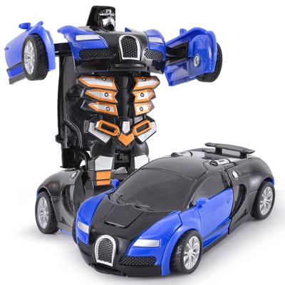 Robot de deformación de colisión automática con un solo clic, regalo para niño, coche de juguete de forma dual, modelo interactivo para padre e hijo.