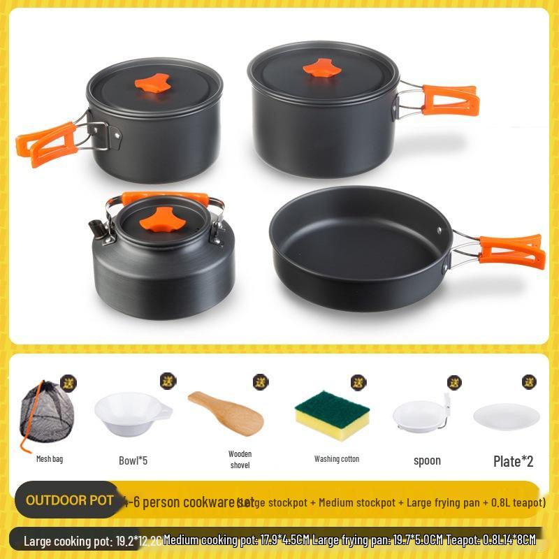 Borsa per riporre set da cucina da esterno: Organizzatore Pieghevole per Utensili, Pentole, Bollitore, Padella, Pentola per Zuppa e Accessori per Fornelli.