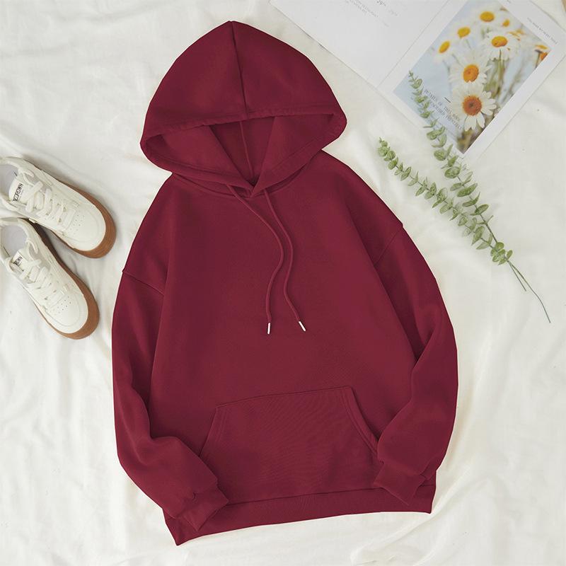 European & American Women's Autumn/Winter Plus Velvet Hooded Sweatshirt