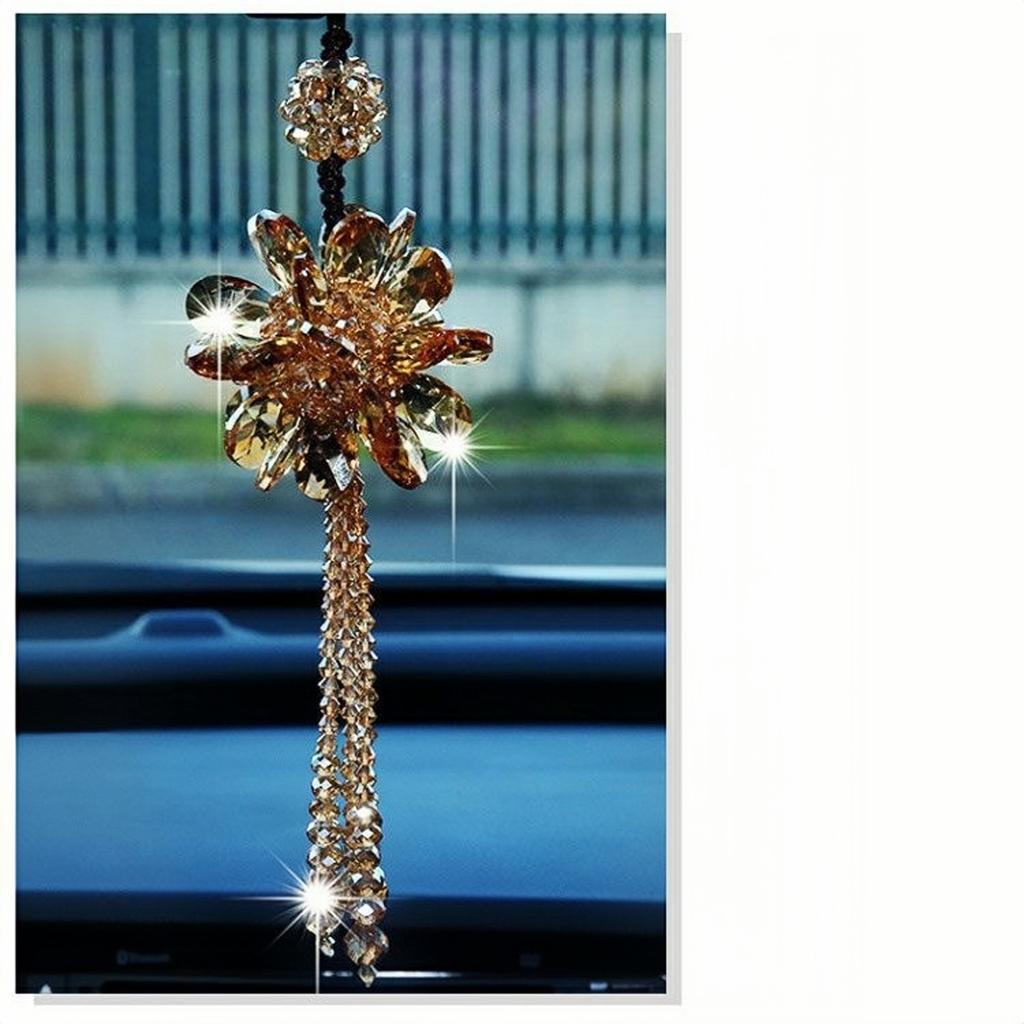 Crystal Car Pendant, Crystal Princess Jewelry, Car Rearview Mirror Pendant, Car Interior Accessories