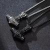 Viking Hammer of Thor for Men,Stainless Steel Norse Pagan Symbol Pendant,Punk Jewelry Gift